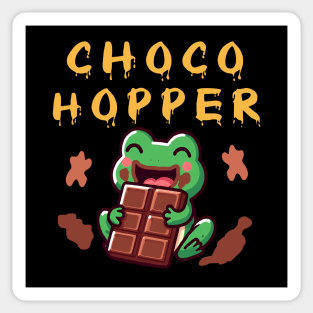 A frog eating chocolate Sticker